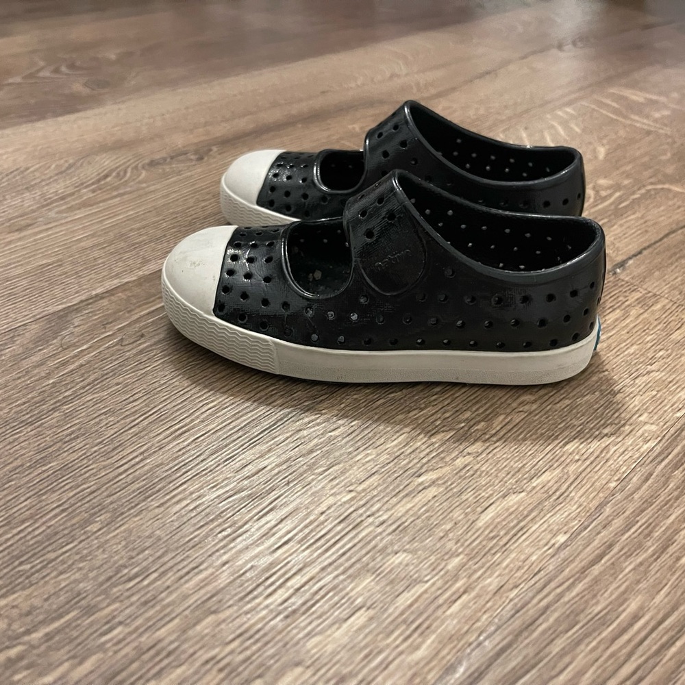 Natives Black Mary Jane style, toddler size 7